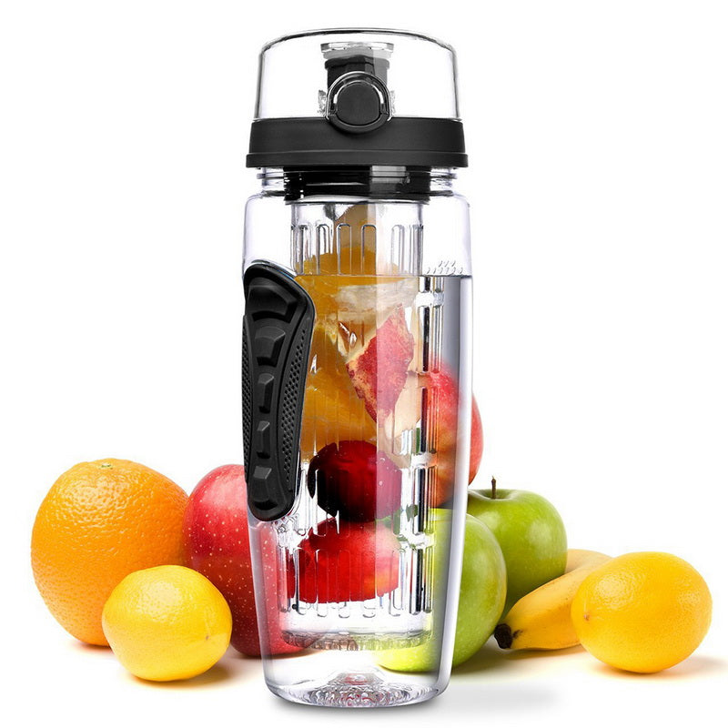 32Oz Fruit Infusing Infuser Water Bottle Water Fruit Bottle BPA Free Plastic Sport Fruit Infuser Water Bottles with Infuser Juice Shaker Drink Bottle of Water